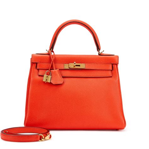 orange poppy hermes kelly|HERMES Togo Kelly Retourne 28 Orange Poppy .